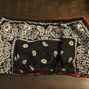 BANDEAU Top Festival 2 SIDED Bandana RED & Black